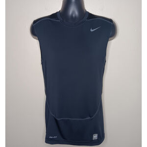 Nike Pro Combat Dri-FIT Men’s Large Tank Black Fitted Sleeveless Compression